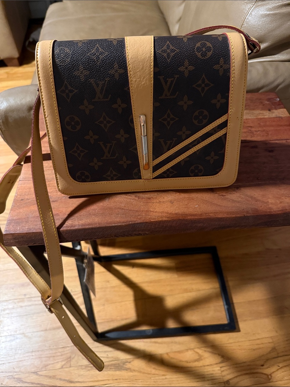 Louis Vuitton Monogram Messenger Bag in Brown and Tan